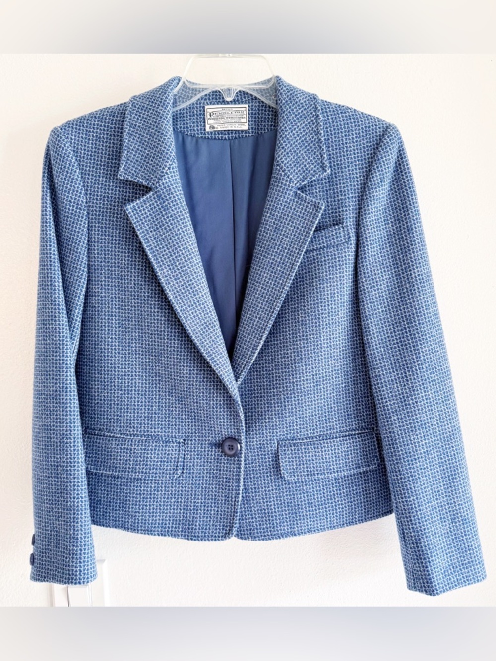 PENDLETON Vintage Miss Pendleton 70’s/80’s Virgin Wool Blazer and Skirt Suit Set - Picture 2 of 16